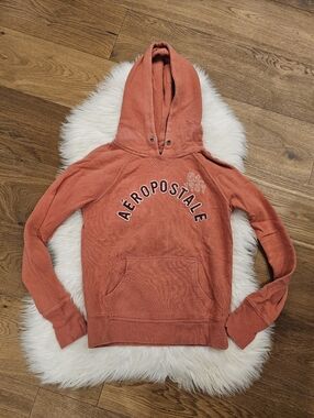 Vintage Aeropostale Rust Orange Hoodie Sweatshirt